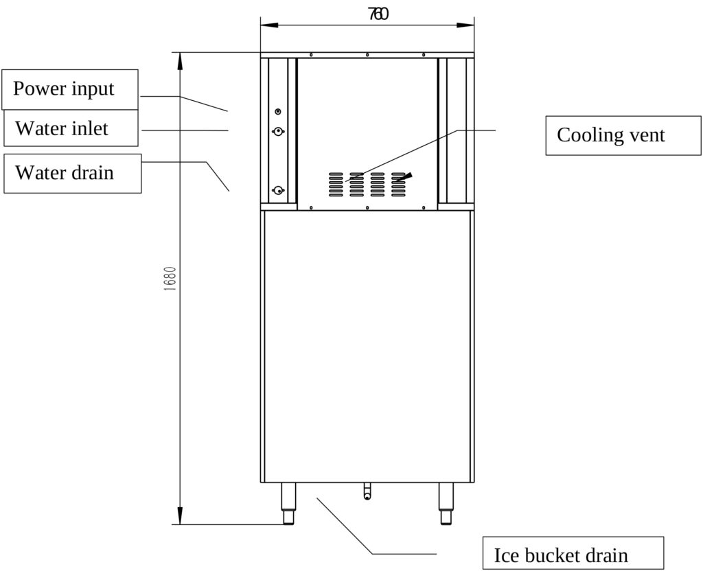 MJS-500 Cube Ice Machine - Efficient Commercial Ice Maker - Image 5