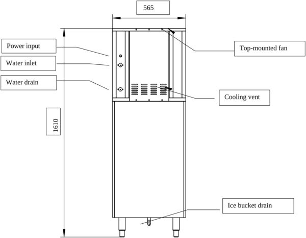 MJS-400 Cube Ice Machine - Image 2