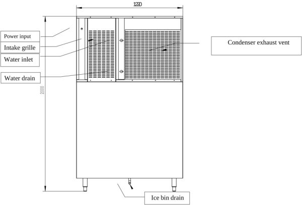 MJS-1500 Cube Ice Maker Machine - High-Capacity Commercial Ice Production - Image 6