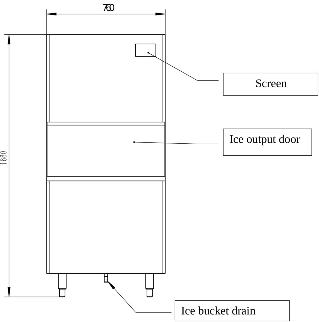MJS-500 Cube Ice Machine - Efficient Commercial Ice Maker - Image 4