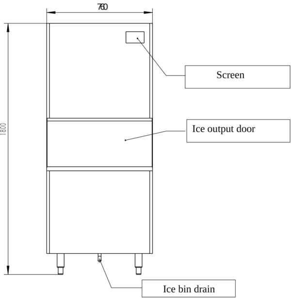 MJS-1000 Cube Ice Maker Machine - Commercial for Mid-Scale Operations - Image 2