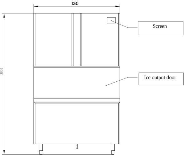 MJS-1500 Cube Ice Maker Machine - High-Capacity Commercial Ice Production - Image 7