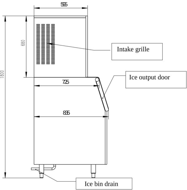 MJS-1500 Cube Ice Maker Machine - High-Capacity Commercial Ice Production - Image 8